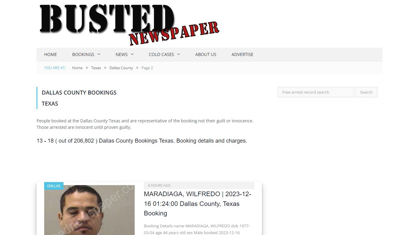 Dallas County, TX Mugshots - page 2 - BUSTEDNEWSPAPER.COM